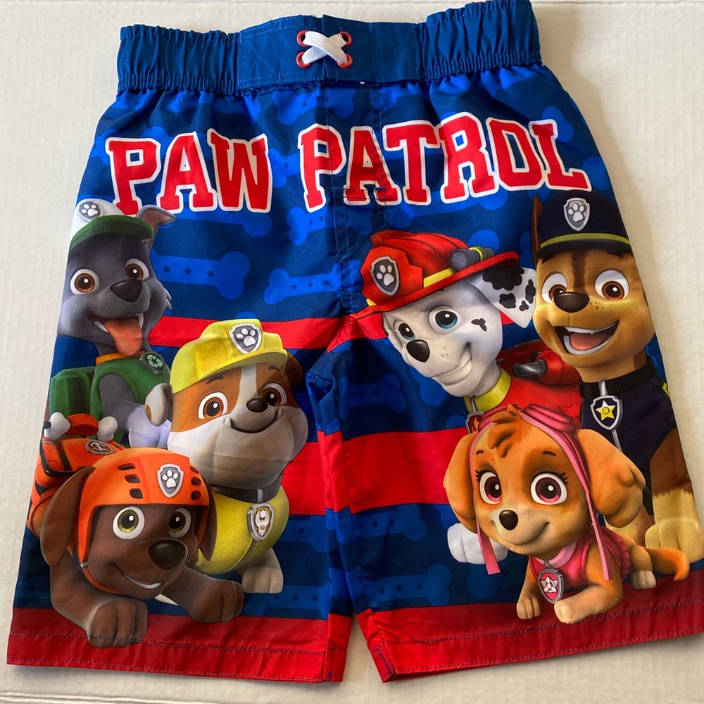 Nick Jr Paw Patrol swim trunk, inner lining, size: 3T